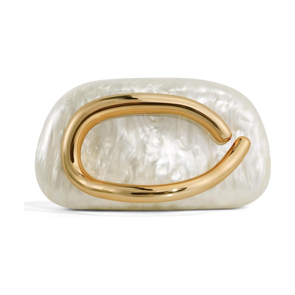 Acrylic Gold Handle Clutch