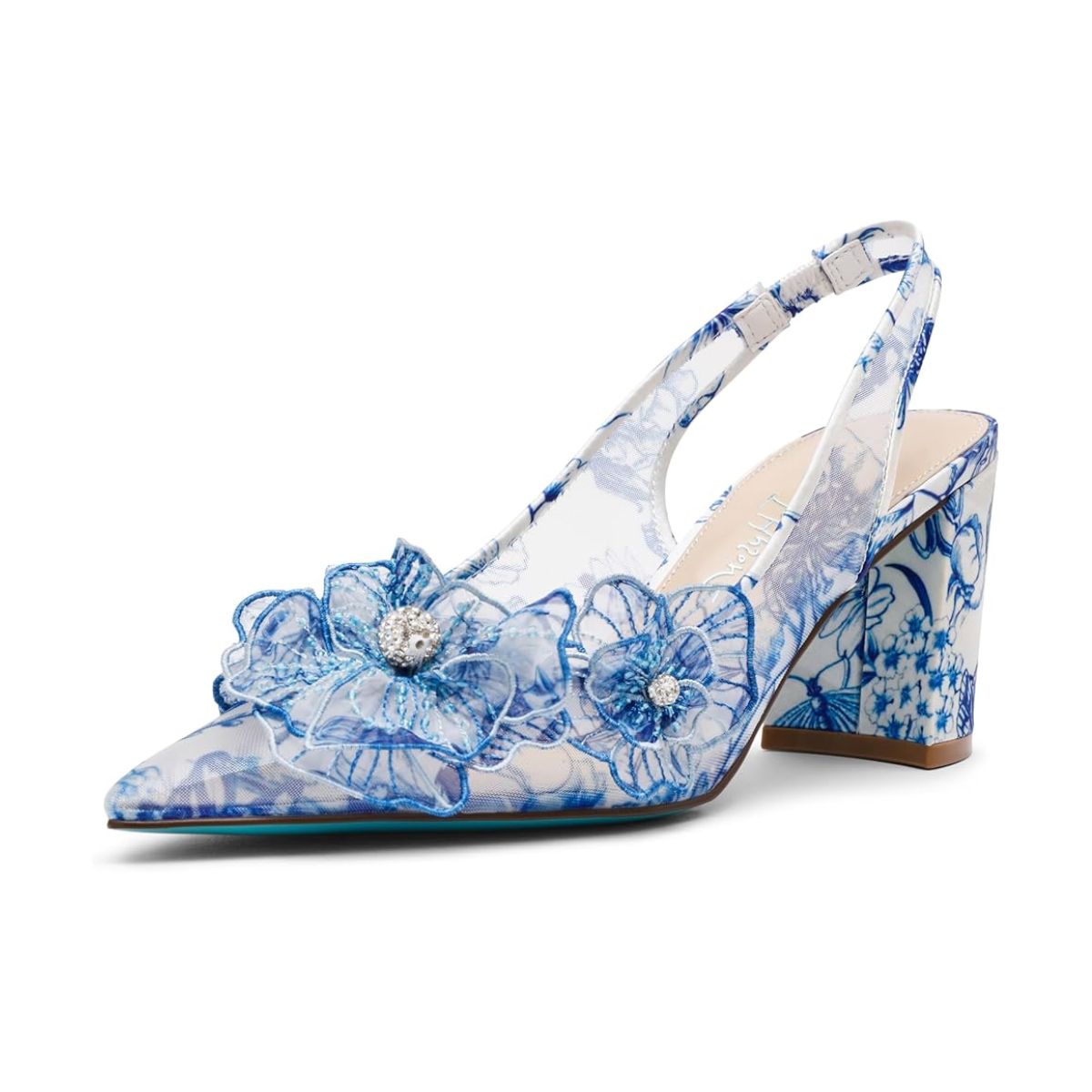 Betsey Johnson Blue Floral Heels