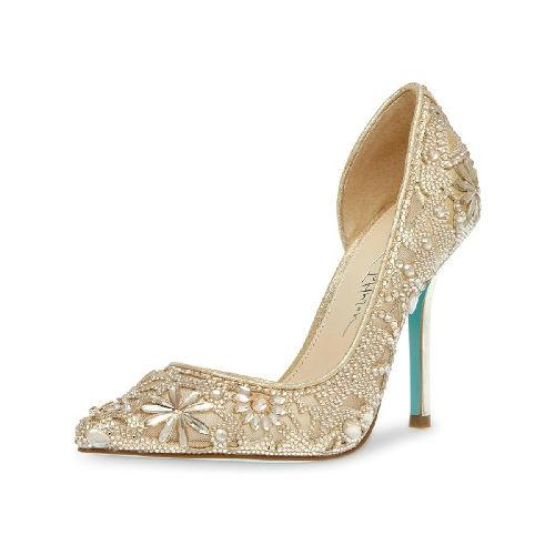 Betsey Johnson Gold Studded Heels