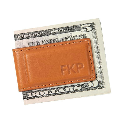 Custom Leather Money Clip