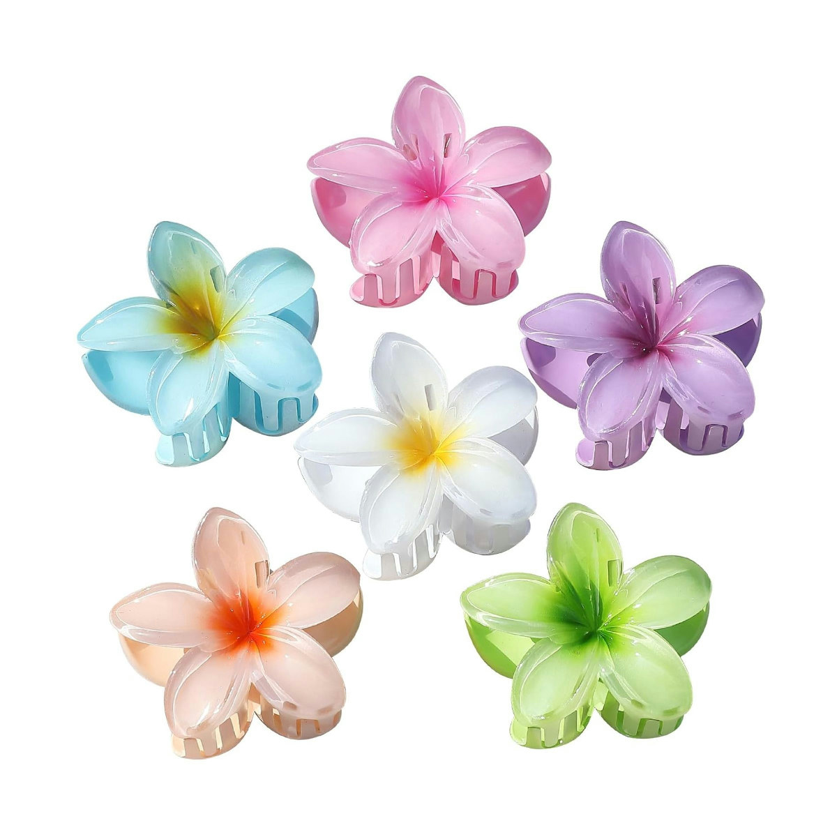 Hibiscus Flower Claw Clip Set