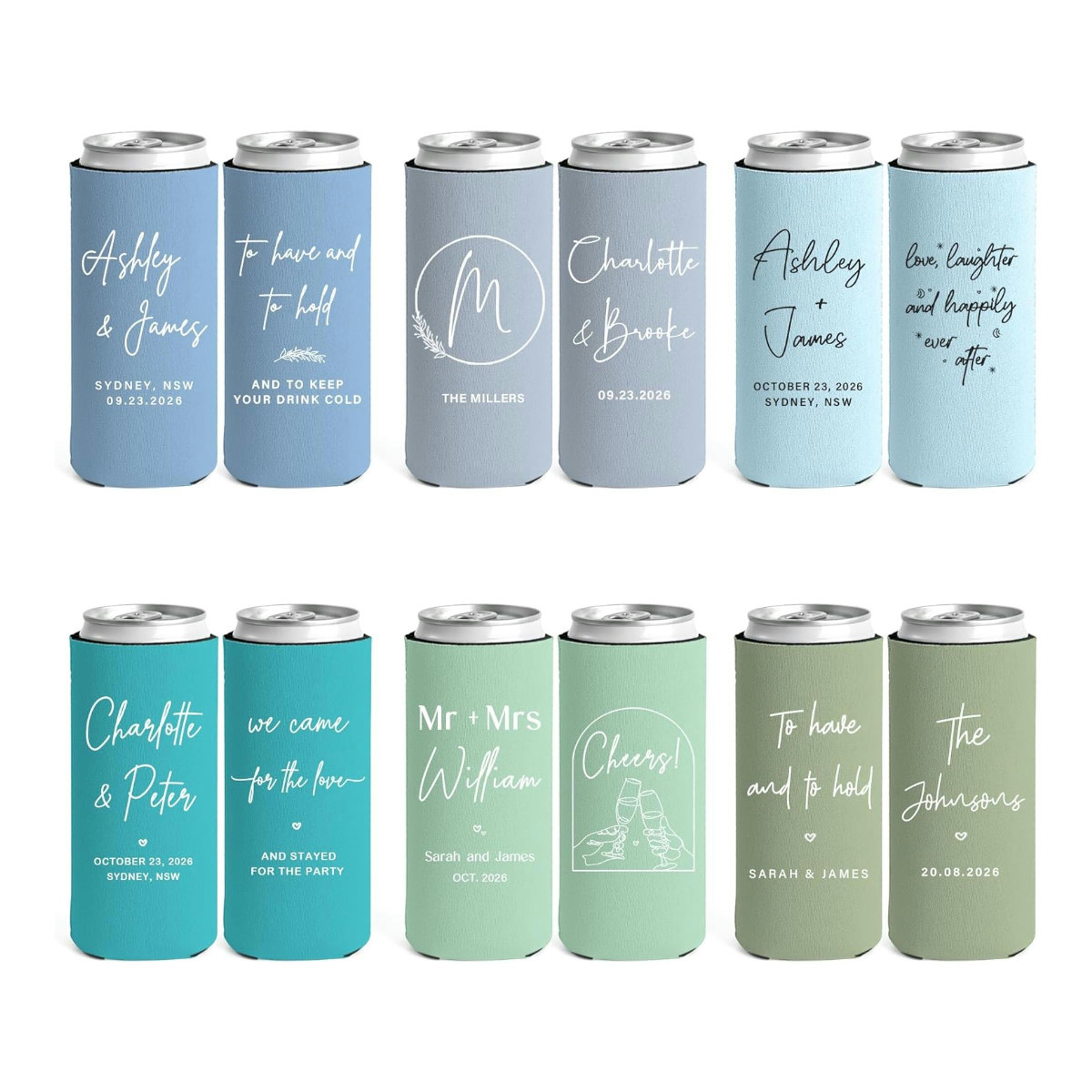 Personalized Can Cooler Sleeves