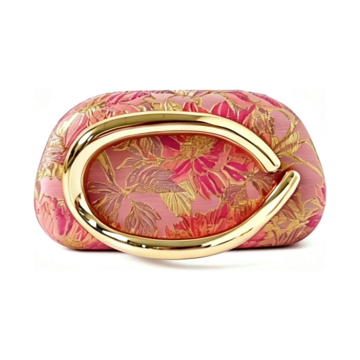 Pink Floral Acrylic Clutch