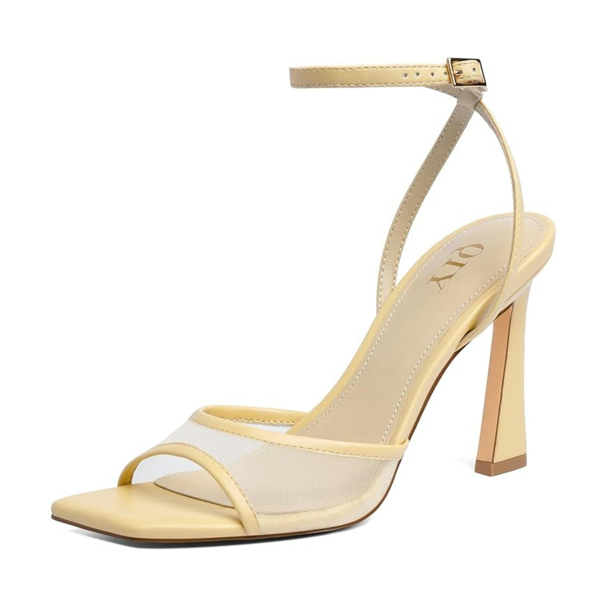 QIY Strappy Square Toe Heels