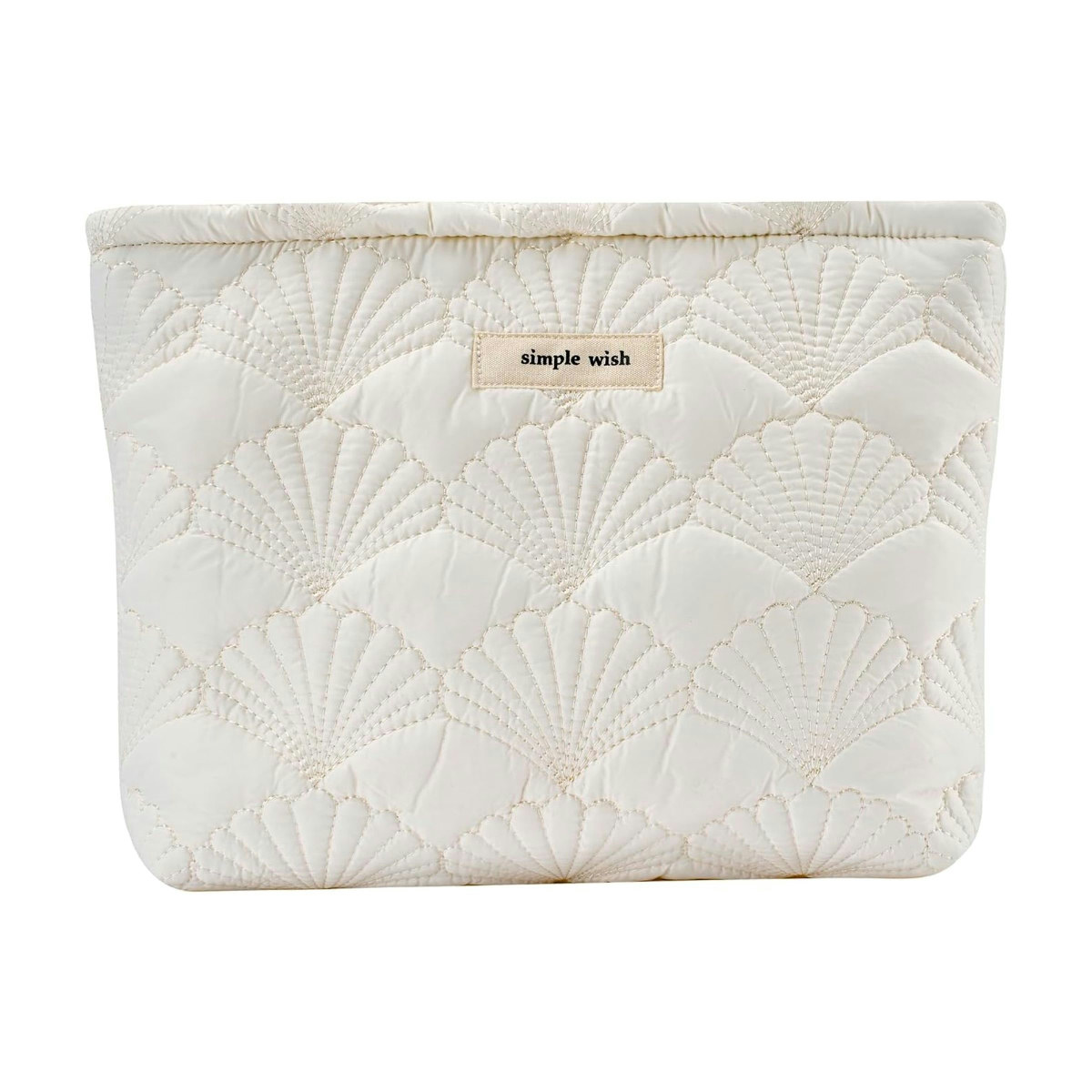 Shell Quilted Makeup Pouch