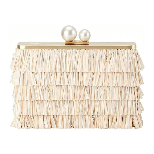 Straw Tassel Evening Clutch