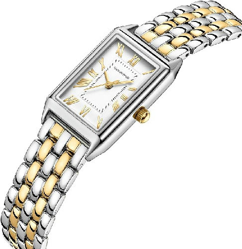 Two Toned Rectangular Watch