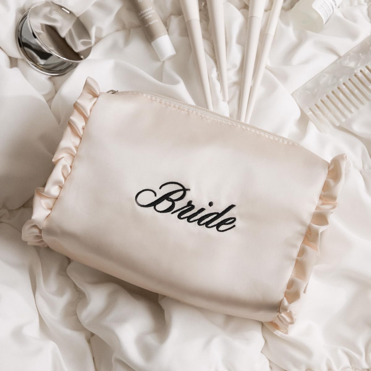 Satin Bride Cosmetic Bag
